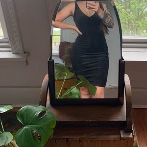 Sexy Velvet Pinstriped Bodycon Dress